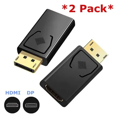 $3.49 • Buy 2 X Display Port To HDMI Displayport DP HDMI Cable Adapter Video Cord HDTV PC