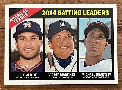 Jose Altuve Victor Martinez Brantley 2015 Topps Heritage Batting Leaders #216 / • $0.50