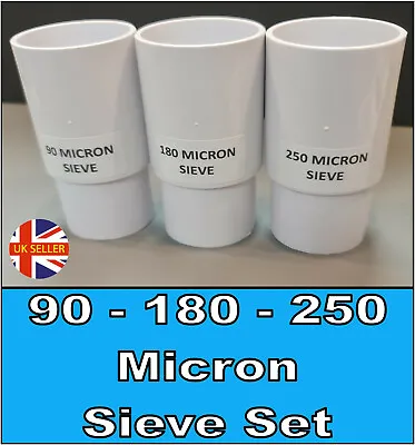 £13.99 • Buy 90 180 250 Micron Nylon Mesh Stackable Sieve Set, Strainer Home Brew Filter Food