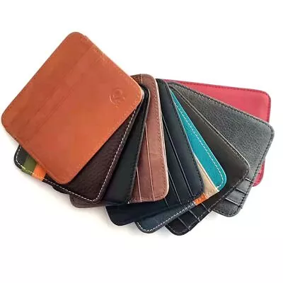 £5.52 • Buy Retro Leather Card Wallet Men Business Bank Card Holder Pouch Credit Card Case