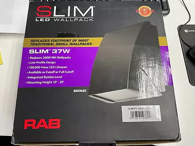 $219.99 • Buy RAB SLIM 37Y WARM LED Wallpack 3000K Wall Lighting Bronze - 100000 HRS LIFE