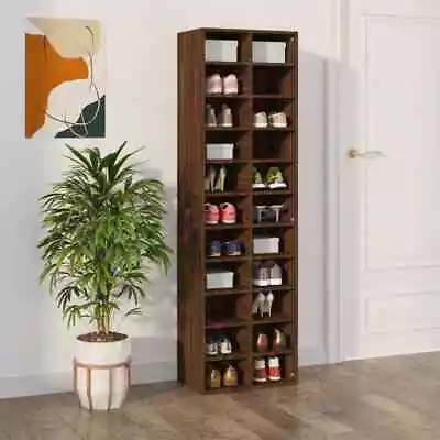 Shoe Cabinet Engineered Wood Shoe Organiser Stand Rack Shoe Shelf Rack VidaXL • £147.99