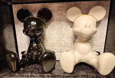 NIB Disney Sitting Mickey Mouse Black & White Salt & Pepper Shaker Set • $19.99