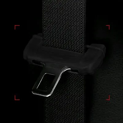 $7.78 • Buy 1x Silicone Car Safty Seat Belt Buckle Clip Anti-Scratch Cover Accessories Black