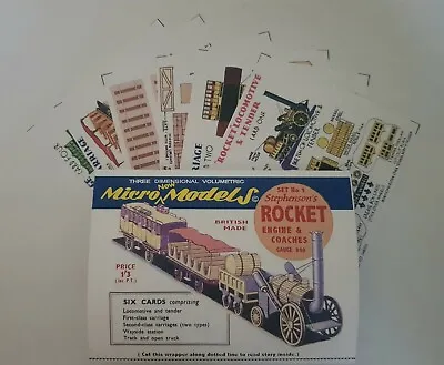 Micromodels - Stephenson's Rocket SET 1 OOO Gauge MicroNewModels Card Model Kit • £6.75