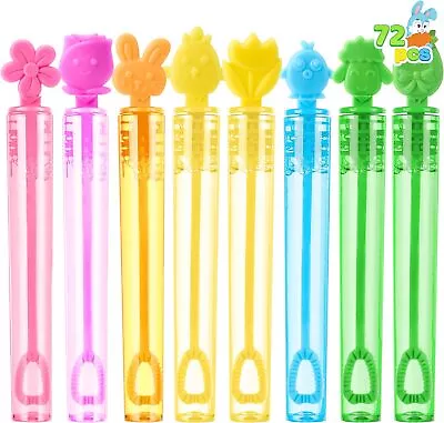 Syncfun 72pcs Easter Mini Bubble Wands 8 Assorted Colors 9 Styles Bubble Wands • $18.99