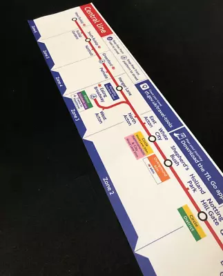 London Underground Central Line Tube Carriage Map Overlay From Train Original • £18