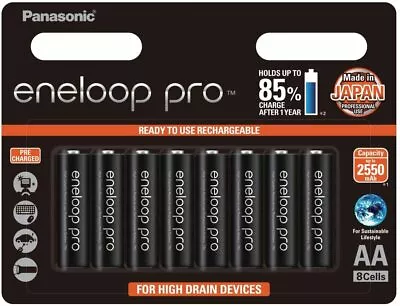 Panasonic Eneloop Pro - AA NiMH Rechargeable Batteries X 8 - Made In JAPAN • $55