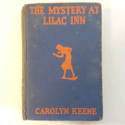 NANCY DREW The Mystery At Lilac Inn 1930 Orange Silhouette Endpapers  • $135.92