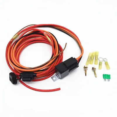 Electric Fuel Pump Wiring Kit Relay Mount Harness 30A Fuse Waterproof Long Wire • $40.40