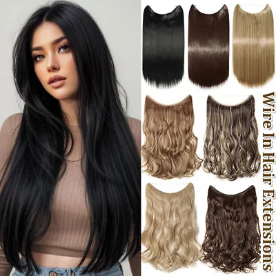 100% Real Hair Extension Wire & Ring Hidden Invisible Wire In One Piece As Human • $13.43