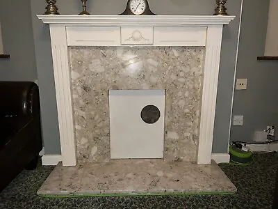 Granite Full Fire Surround Including Hearth & Mantelpiece + Gas Coal Effect Fire • £180