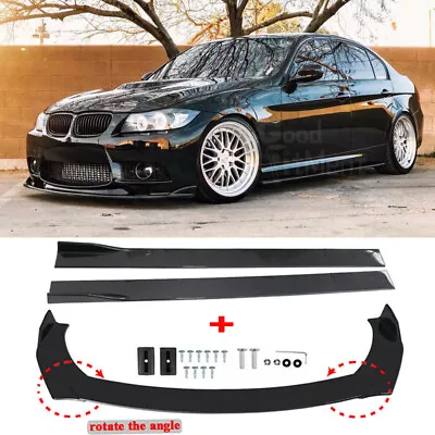 For 3 Series E90 E91 E92 E93 E60 F30 F31 86.6  Side Skirts+Car Front Lip Spoiler • $155.72