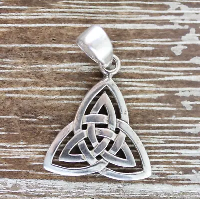 Vintage Celtic Trinity Knot Sterling Silver 925 Pendant Irish Retro • $30