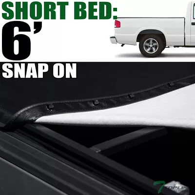 Topline For 1982-1993 Chevy S10/GMC S15 Sonoma 6' Bed Hidden Snap Tonneau Cover • $136