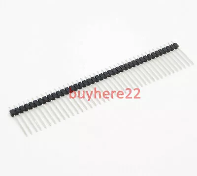 40 Pin 2mm Pitch 19mm Long Single Row Male Breakable Pin Header NEW UK Seller • £11.99