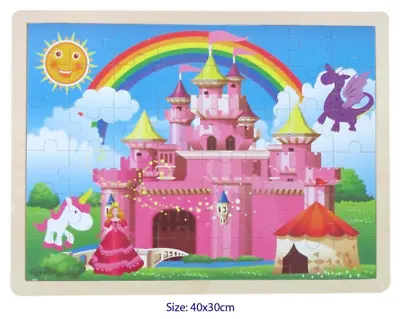 Castle Wooden Jigsaw Puzzle 48 Pc • $23.90