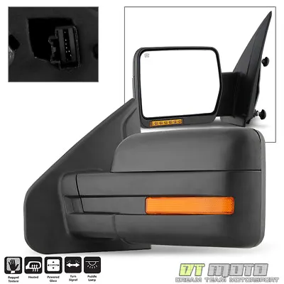 2007-2014 Ford F150 Power+Heated+LED Signal+Puddle View Mirror Left Driver Side • $43.96