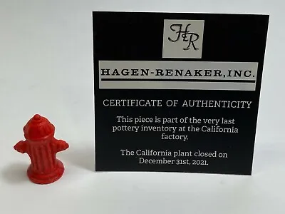 Hagen Renaker #009 A464 Fire Hydrant 1962 Matte Red Last Of HR Factory Stock BIN • $13.99