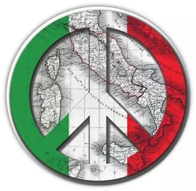 Patriotic Peace Italy Flag Sticker • £2.33