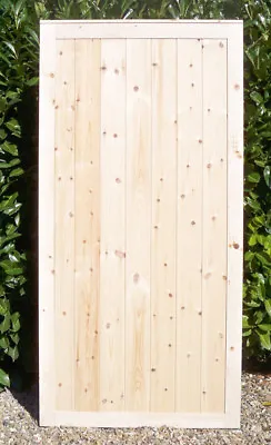 PREMIER PANELLED Solid Boarded Wooden Exterior Outbuilding Garage Shed Door  • £153