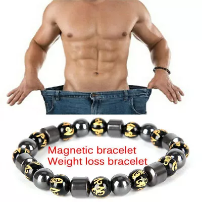 Magnetic Hematite Bracelets For Men Women Therapy Bangle For Arthritis And Joint • $8.54