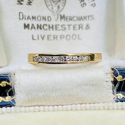 £295 • Buy Pretty 18ct, 18k 750 Gold, Diamond Half Eternity, Anniversary, Stacking Ring