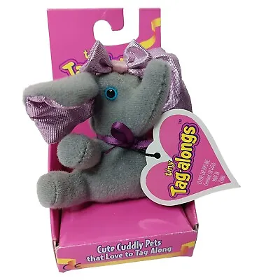 NOS Vintage Cap Toys Tiny Tag-alongs Elephant Miniature Plush Stuffed Toy • $19.98