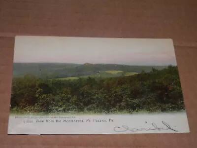 MT. POCONO PA - 190? POSTCARD - VIEW From The MONTANESCA • $5.50