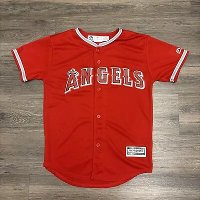 Majestic Anaheim Angels Mike Trout Baseball Youth M (10-12) Jersey Red • $39.99