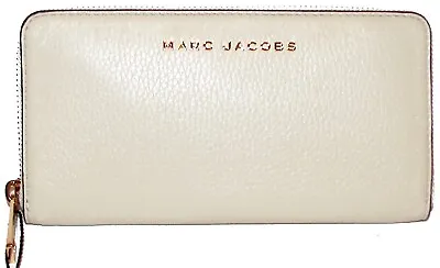 MARC JACOBS Marshmallow Leather Zip-Around Clutch Wallet  NWT • $90