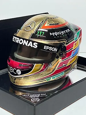 Lewis Hamilton 'gold Leaf' Bell 1/2 Scale Helmet 2017 Abu Dhabi Formula 1 RARE • £6999.95