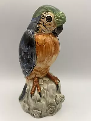 Vintage Signed Majolica Parrot Figurine Made In Italy • $73.99