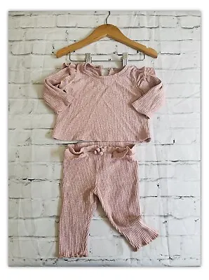 Baby Girls 3-6 Months Clothes Cute Top & Trousers Outfit  *We Combine Postage* • £3.90
