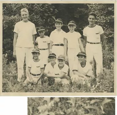 Boys At Camp Millbrook NY Antique Photo • $28