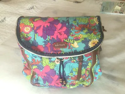 SAKROOTS Floral Boho Design - Crossbody Purse Convertible Backpack Bag Vintage • $42.50
