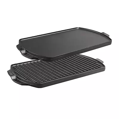 Lodge Seasoned Cast Iron Reversible Grill/GriddleBlack • $31.41