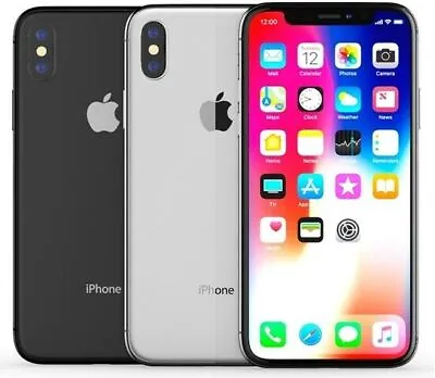 Apple IPhone X 64GB/256GB Unlocked Smartphone All Colour - Good Condition • £120.99