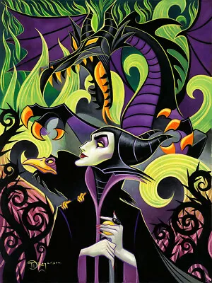 Disney Fine Art Tim Rogerson Signed Ltd Ed 195 Canvas Maleficent's Fury • $495