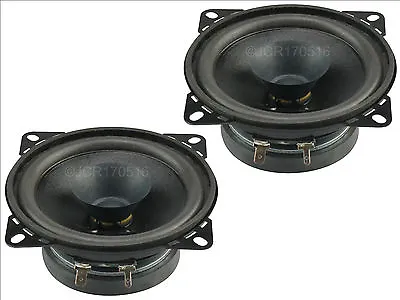 4  Twin Cone 40W Watt Car Van Truck Audio Speakers Pair 100mm • £15.99