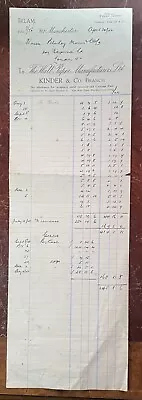 1942 The Wall Paper Manufacturers Kinder & Co Branch Irlam Manchester Invoice • £4.99