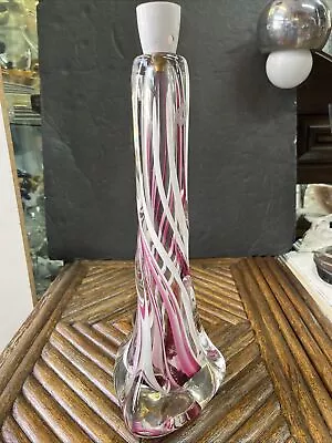 Val St. Lambert Mid Century Modern Art Glass Lamp Hand Blown Base • $199