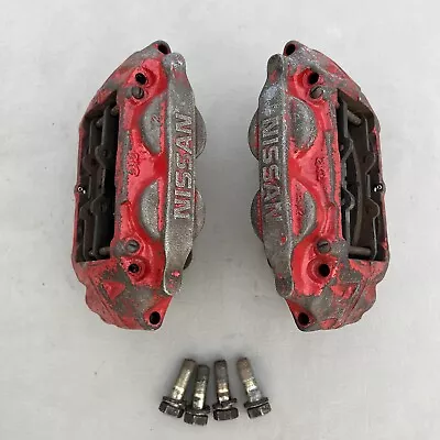 $249 • Buy 90-96 Nissan 300zx Z32 Steel Front Disc Brake Calipers 4 Piston L+R 34mm Set OEM
