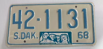 1968 SOUTH DAKOTA Vintage LICENSE PLATE  Original Clark County  Restored  • $15