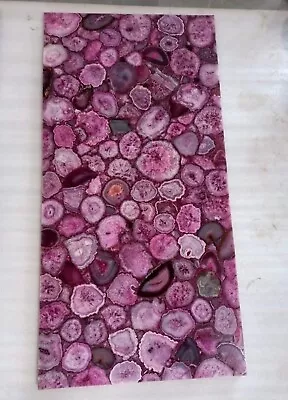 Coffee Table Top Resin Art With Pink Agate Rectangle Marble Kitchen Center Table • £1000.86