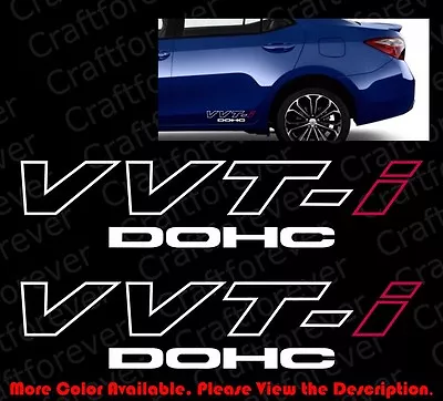 2 Pcs X VVT-i VVTI DOHC JDM/Vinyl Graphic Car Window Decal Die Cut Sticker TY004 • $6.50