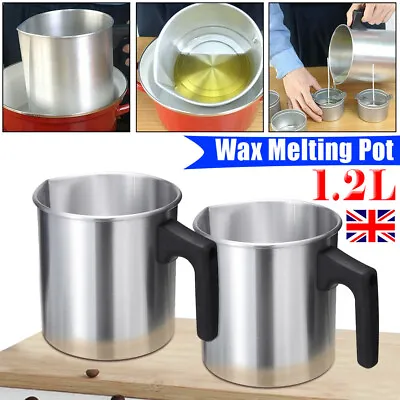 £13.91 • Buy 1.2L Aluminium Pouring Pot Candle Making Wax Melting Jug Pitcher DIY Soap Tool