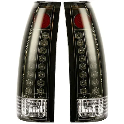 2 X Black Smoke LED Tail Lights For C10 C/K Tahoe Sierra Yukon Silverado 88-98 • $78.95