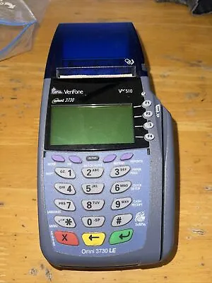 VERIFONE OMNI 3730 LE CREDIT CARD MACHINE WORKING With All Chords • $38