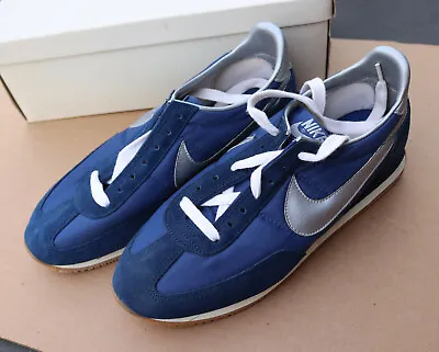 $295 • Buy Vintage 1980s NIKE Oceania NB/SIL Blue Silver Running Shoes W/ Box Size 8 RARE